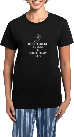 CafePress Keep Calm Its Just A Colostomy Bag Pajamas Womens Novelty PJ Sleepwear