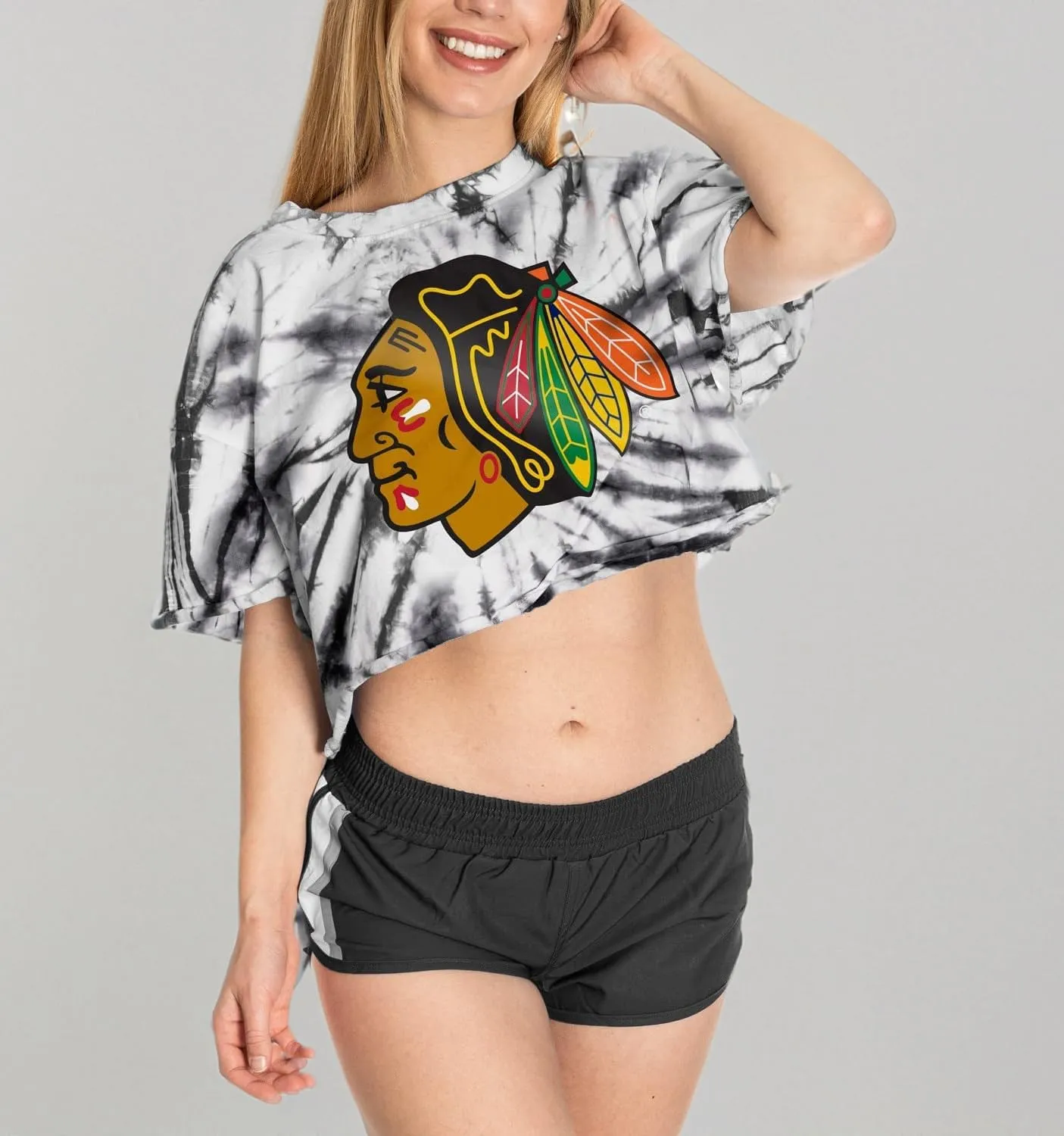 Calhoun NHL Surf & Skate Womens Oversize Drop Shoulder Crop T-Shirt – The Sunset Collection