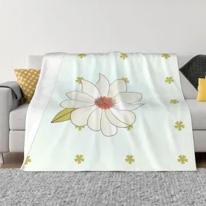 Camellia in Bloom Super Soft Microfiber Flannel Blankets, Bed, Sofa Ultra Luxurious Warm and Cozy for All Seasons