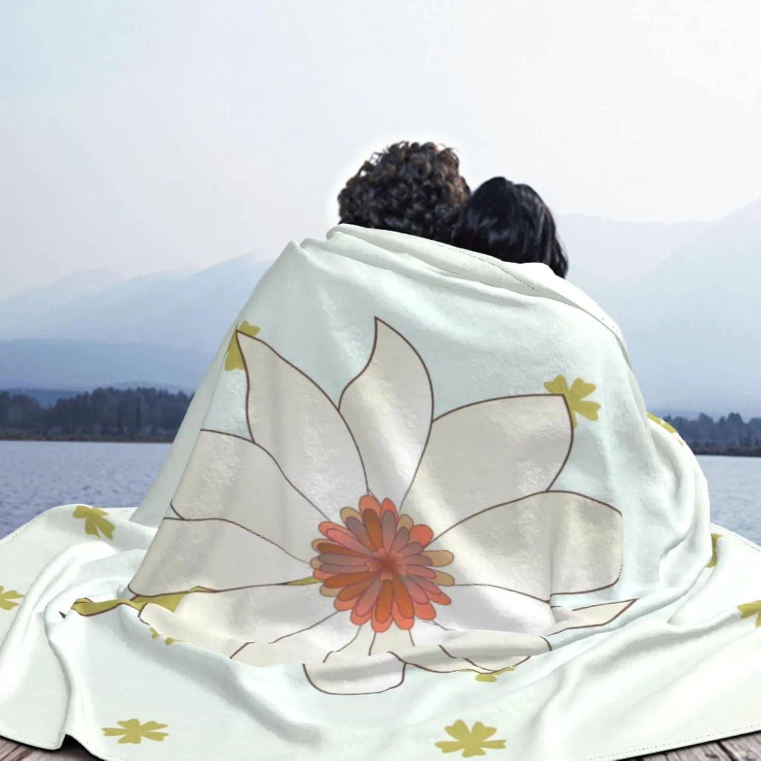 Camellia in Bloom Super Soft Microfiber Flannel Blankets, Bed, Sofa Ultra Luxurious Warm and Cozy for All Seasons