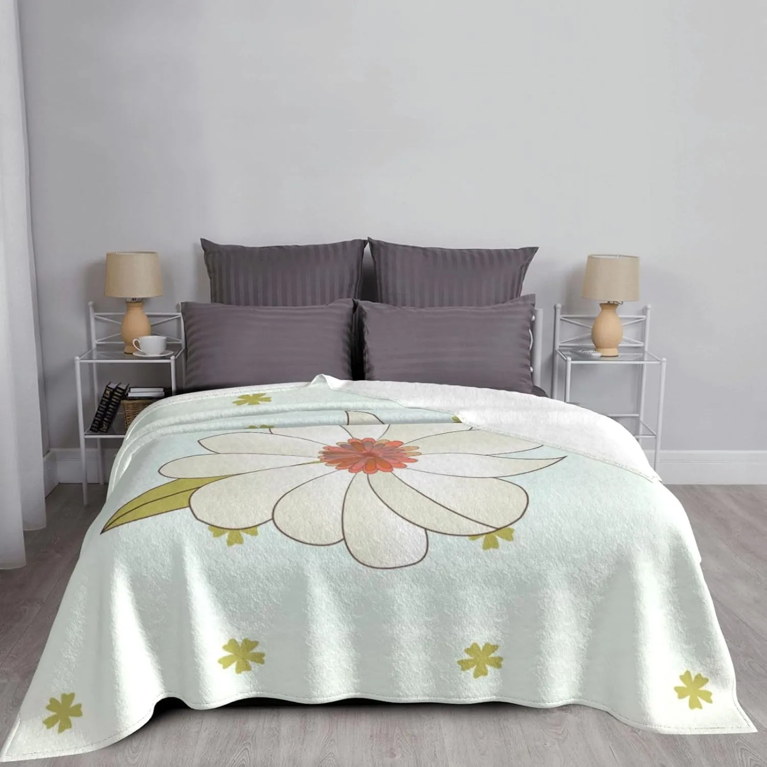 Camellia in Bloom Super Soft Microfiber Flannel Blankets, Bed, Sofa Ultra Luxurious Warm and Cozy for All Seasons