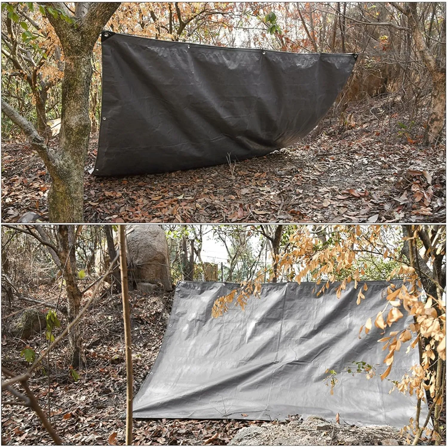 Camping Tent Waterproof Thicken PE Tarpaulin Rainproof Cloth for Outdoor Canopy Awning Cloth Tent Tarpaulin Canvas Truck Car Tarp Sheet (Color : 1.7X2