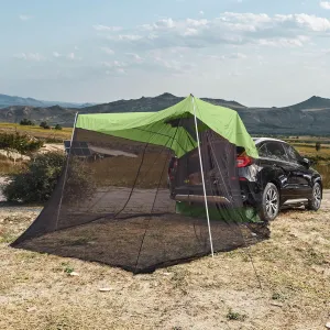 Camping Tent,SUV Tent 3-4 Person Family Camping Tent, Car Awning SUV Tailgate Tent with Rainfly and Carrying Bag, Universal Vehicle Sun Shelter for Ou Hopeful, Green