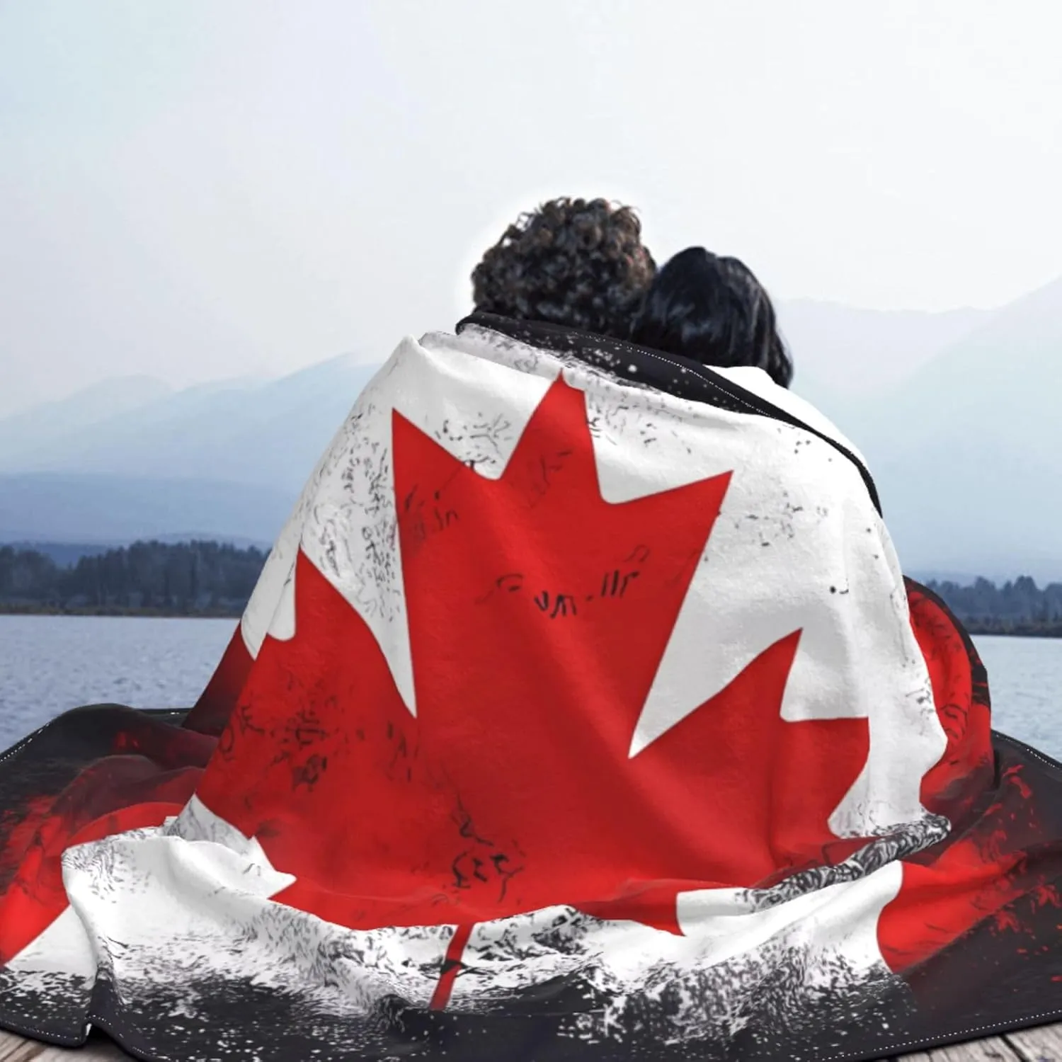 Canadian Flag Super Soft Microfiber Flannel Blankets, Bed, Sofa Ultra Luxurious Warm and Cozy for All Seasons