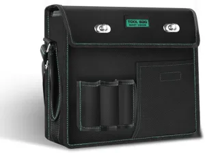 Canvas Tool Bag with Shoulder Strap Large Capacity and Organized Storage Carry Case for Hand/Power Tools