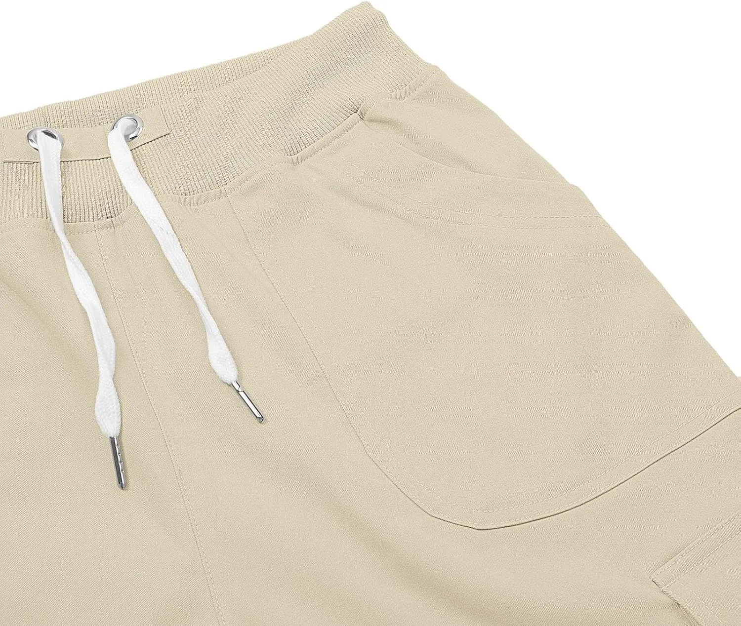Cargo Capris for Women Summer Casual Drawstring Lightweight Outdoor Travel Hiking Cropped Pants with 6 Pockets
