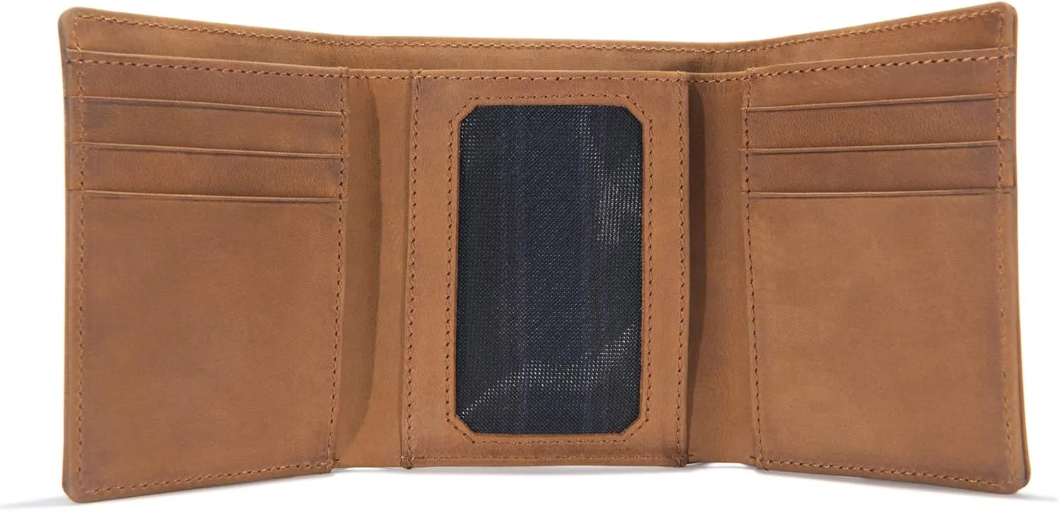 Carhartt Men's Casual Saddle Leather Wallets, Available in Multiple Styles and Colors