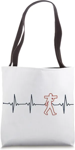 Carpenter Heartbeat Cabinetmaker Woodturner Joiner Carpenter Tote Bag
