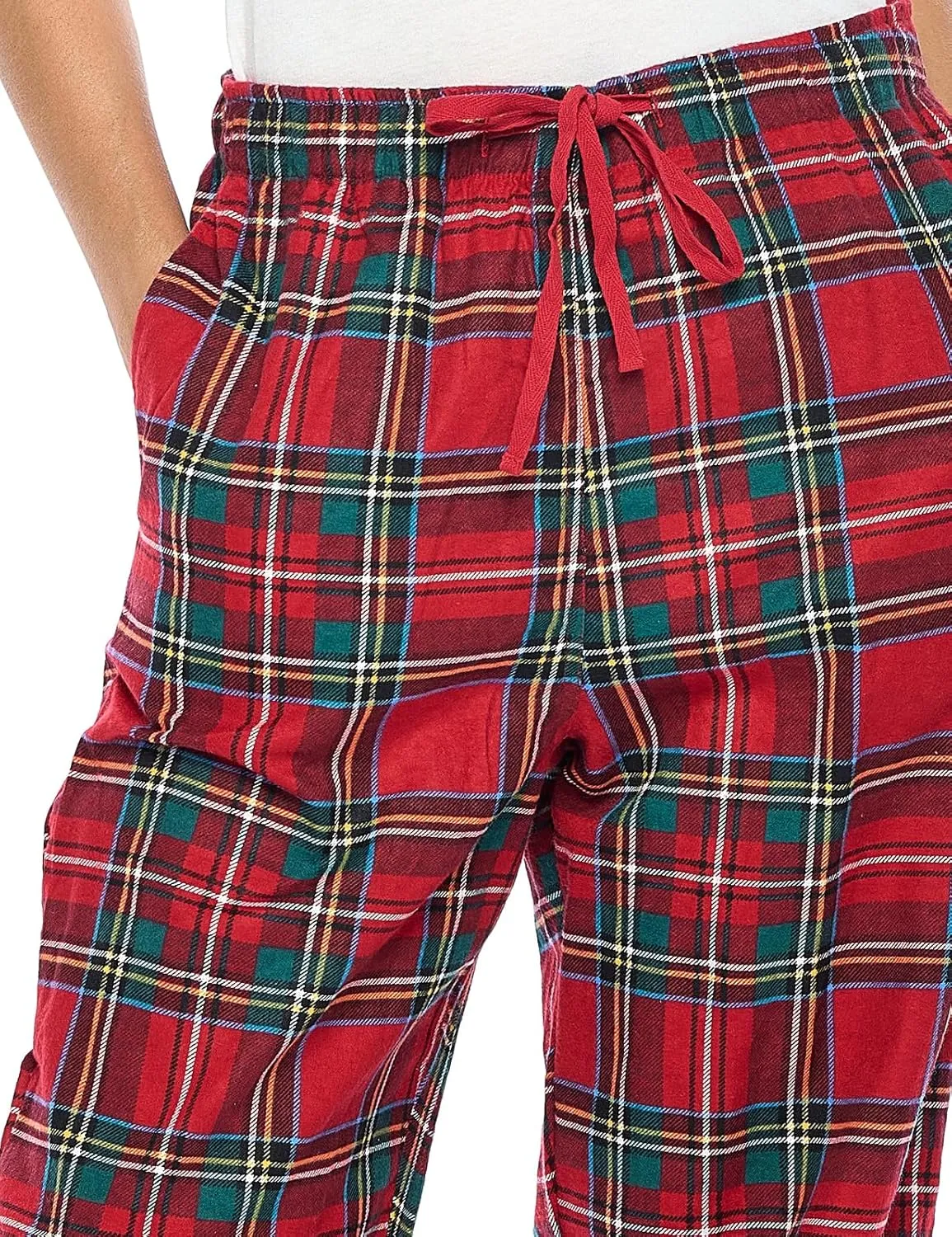Casual Nights Women's Flannel Pajama Sleep Pants, Soft Plaid Pjs Bottoms