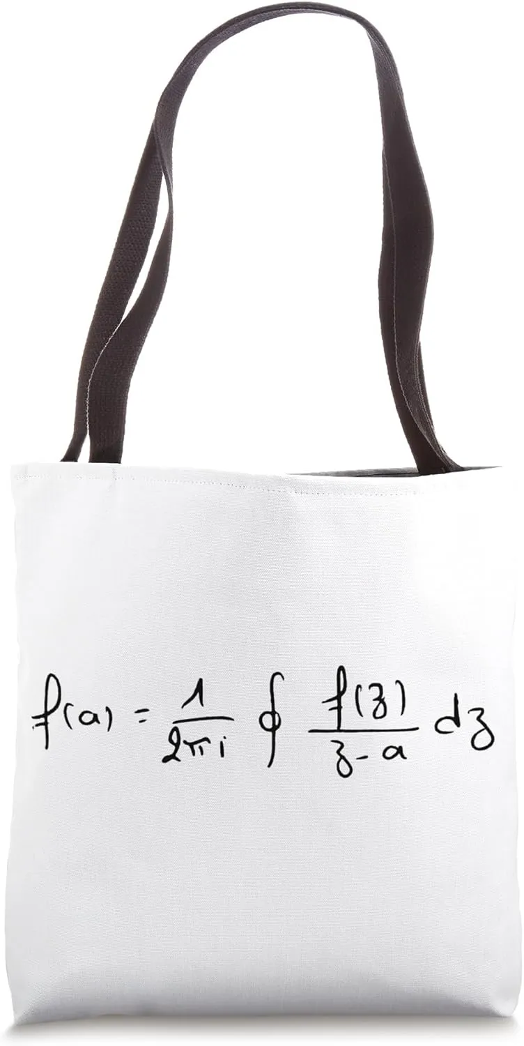 Cauchy integral, math complex analysis theorem handwritten Tote Bag