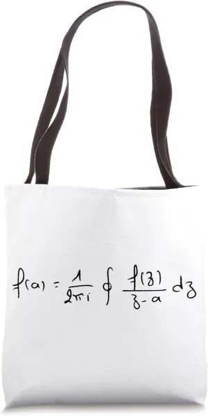 Cauchy integral, math complex analysis theorem handwritten Tote Bag