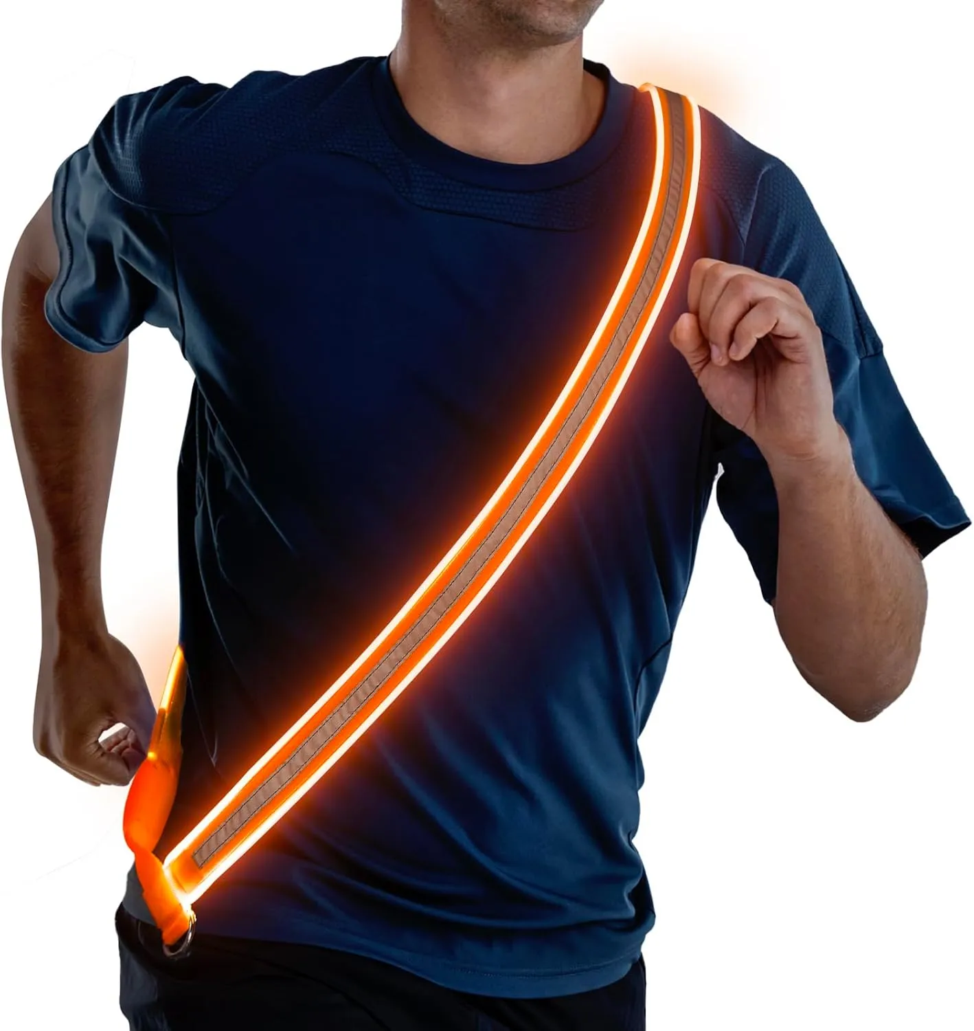 ChalkLit LED Reflective Night Running Gear High Visibility LED Flashing Sash