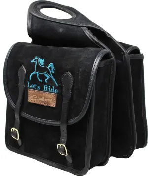 CHALLENGER Horse Horse Western Trail Riding Saddle Suede Leather Horn Bag 102AA35