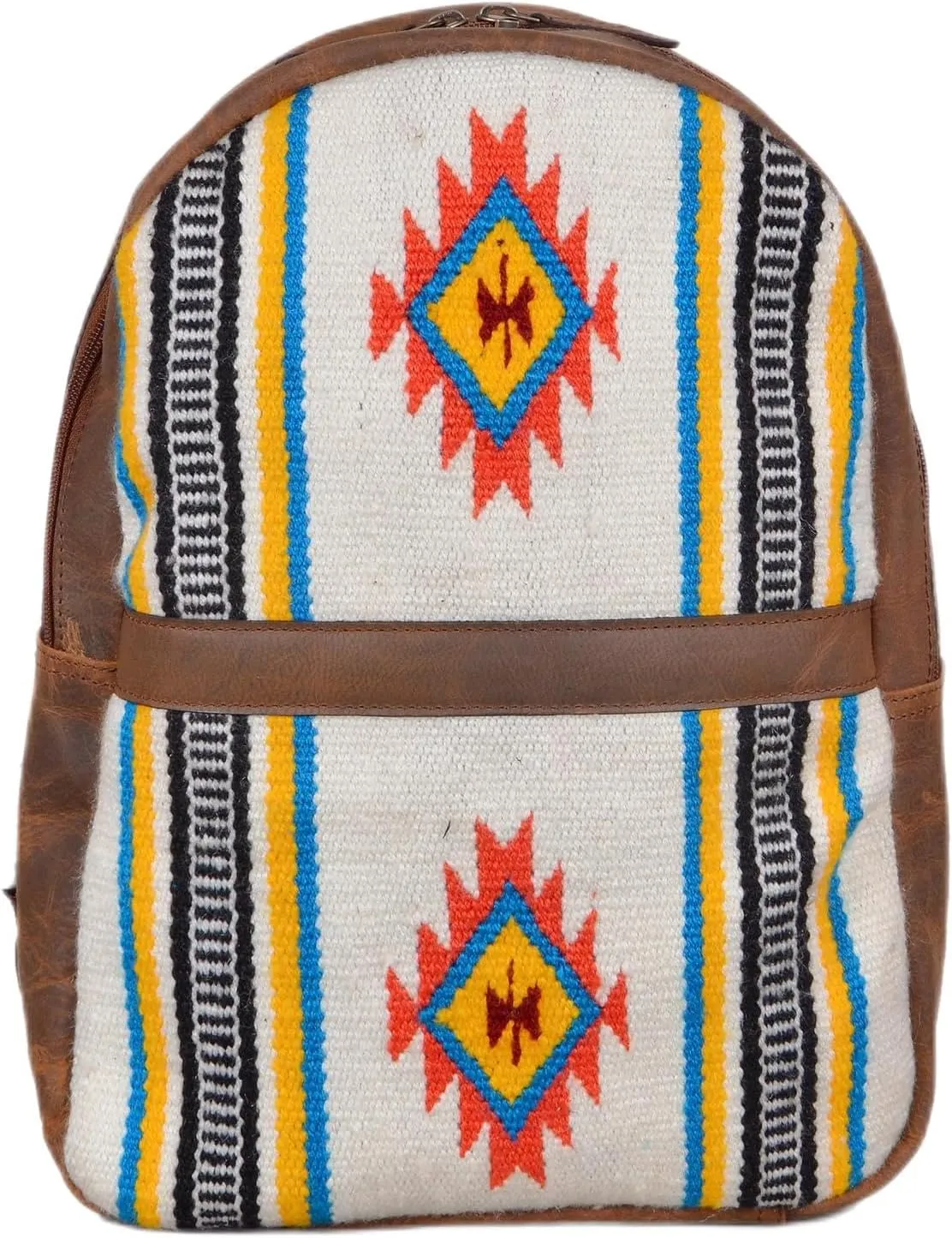 CHALLENGER Men Women Western Handwoven Distressed Leather Saddle Blanket Rug Travel Bag 18SKB33