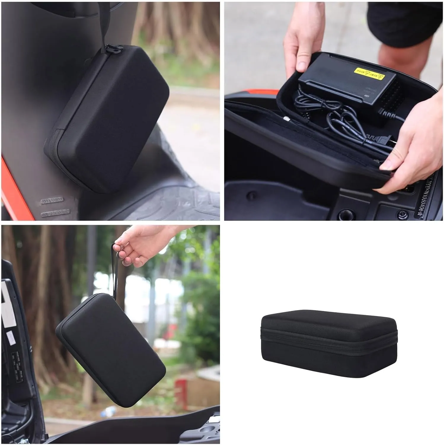 Charging Pack Storage Bag With Lanyard Charging Pack Carrying Case Shockproof Electric Bike Charging Pack Handbag Bag