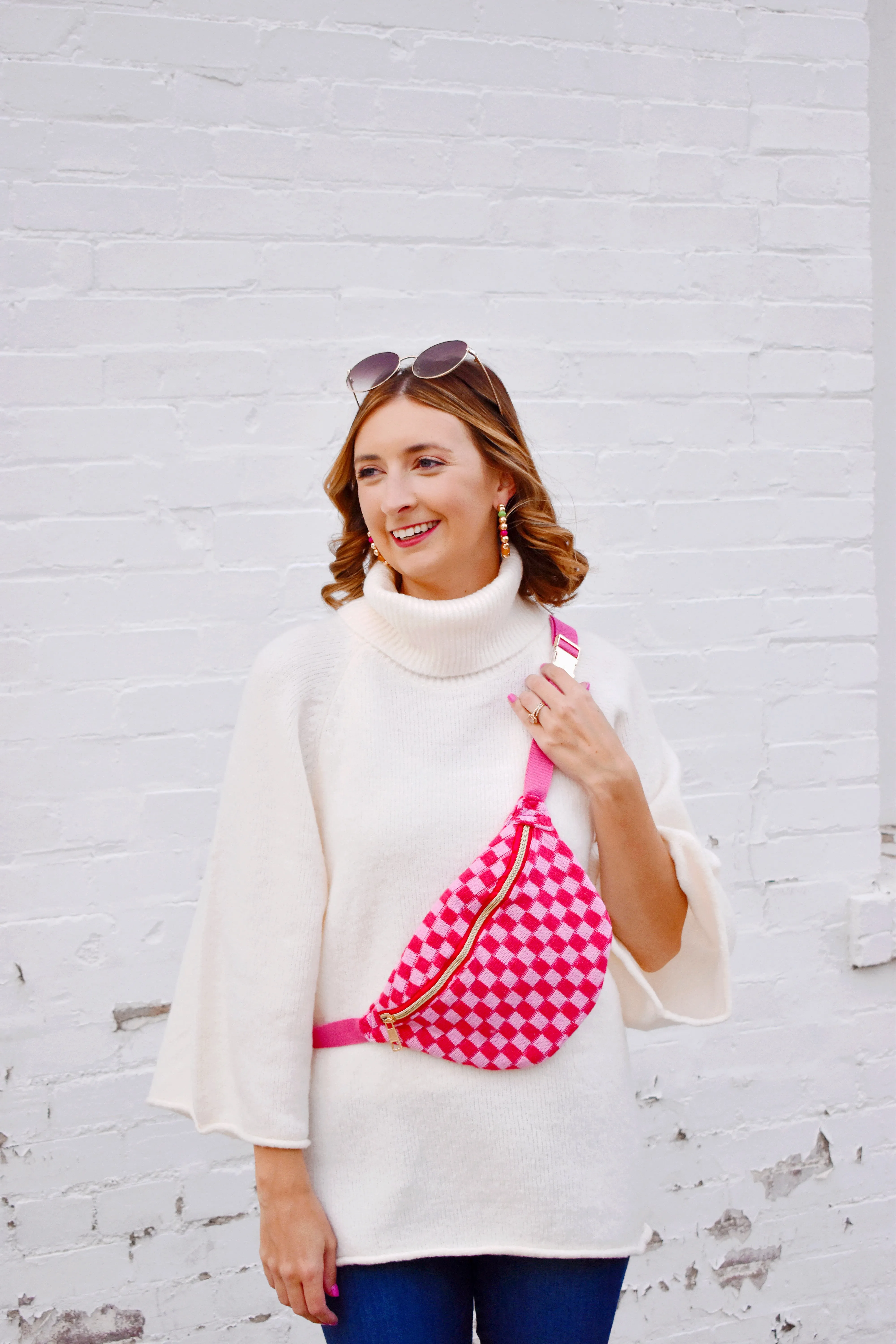 Checkered Belt Bag