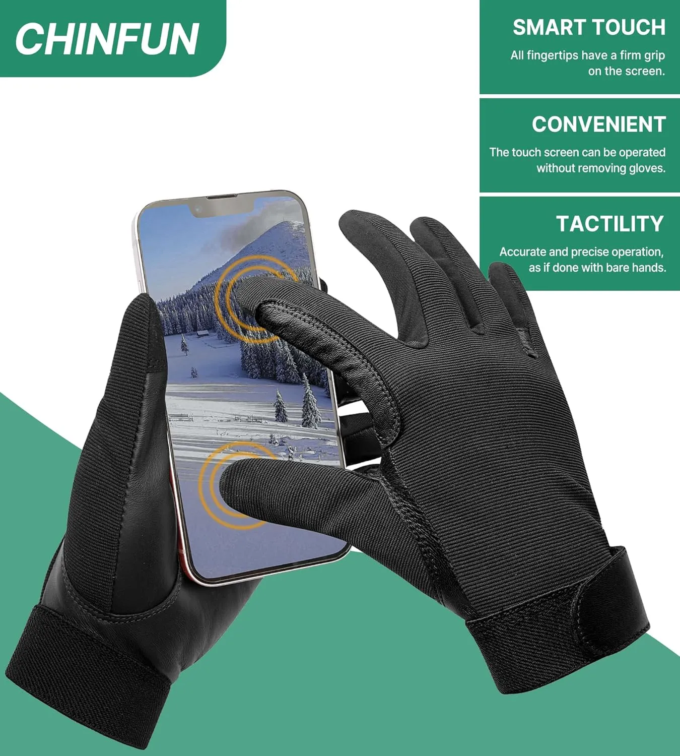 ChinFun Women's 100% Leather Insulated Horse Riding Gloves Breathable Equestrian Gloves Outdoor Horseback Gloves