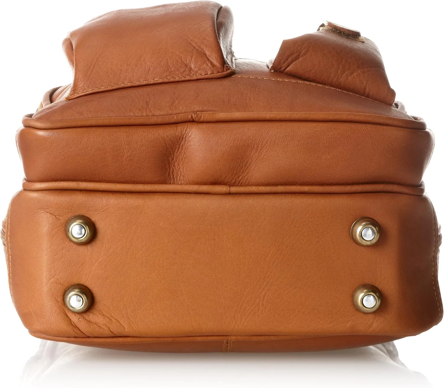 Claire Chase Jumbo Man Bag, Saddle, One Size