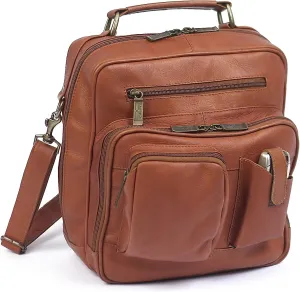 Claire Chase Jumbo Man Bag, Saddle, One Size