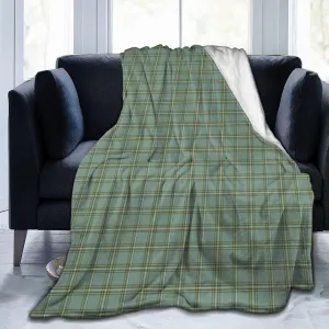 Clan Kelly Tartan Ultra Soft Warm Luxury Wool Blanket 3D Fashion Print All Season Sofa Sofa Warm Bed Throw Blanket. 50"X40"