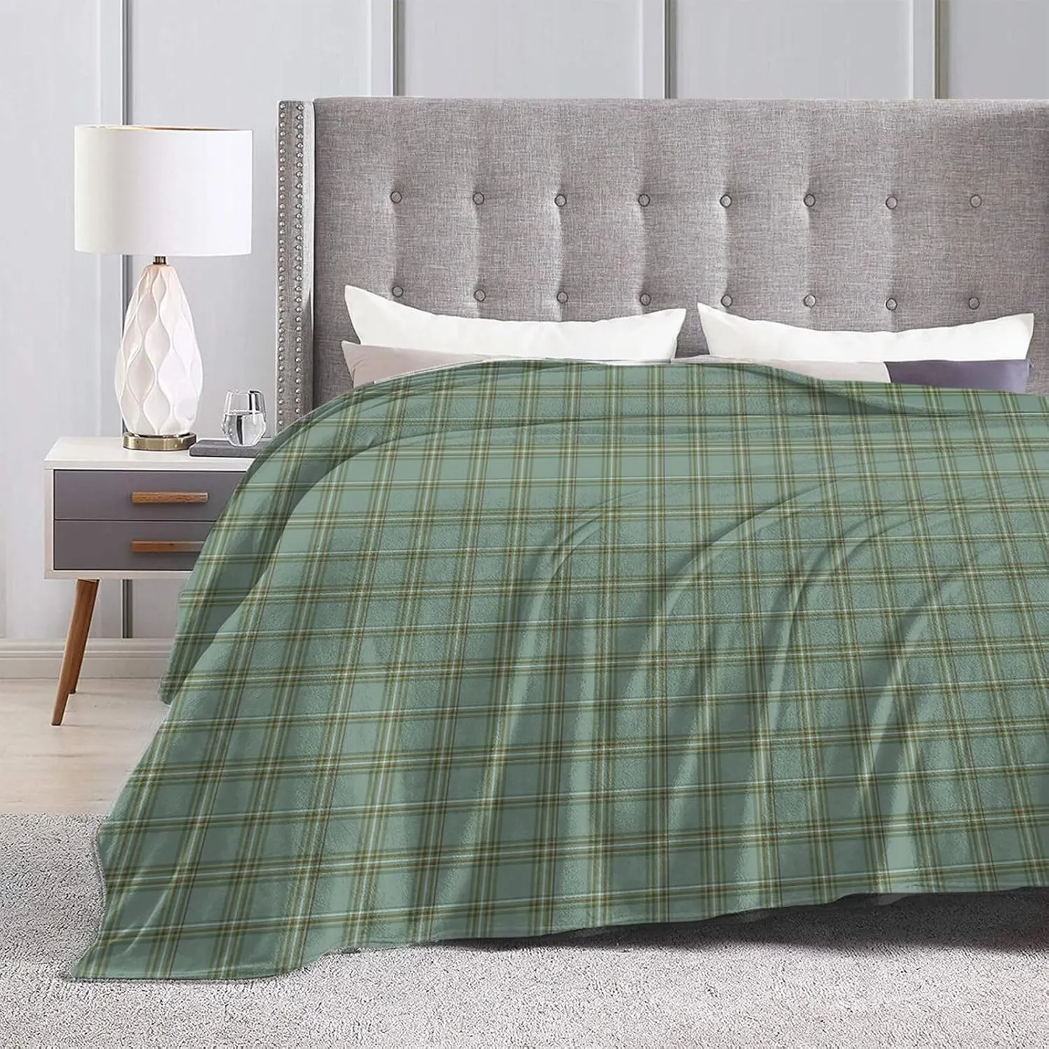 Clan Kelly Tartan Ultra Soft Warm Luxury Wool Blanket 3D Fashion Print All Season Sofa Sofa Warm Bed Throw Blanket. 60"X50"