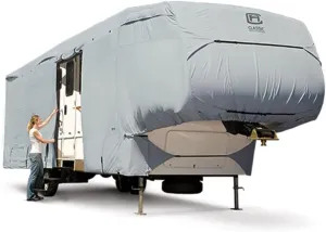 Classic Accessories Over Drive PermaPRO Extra Tall 5th Wheel Trailer Cover, Fits 33' - 37' RVs, RV Cover, Camper Cover, Travel Trailer Cover