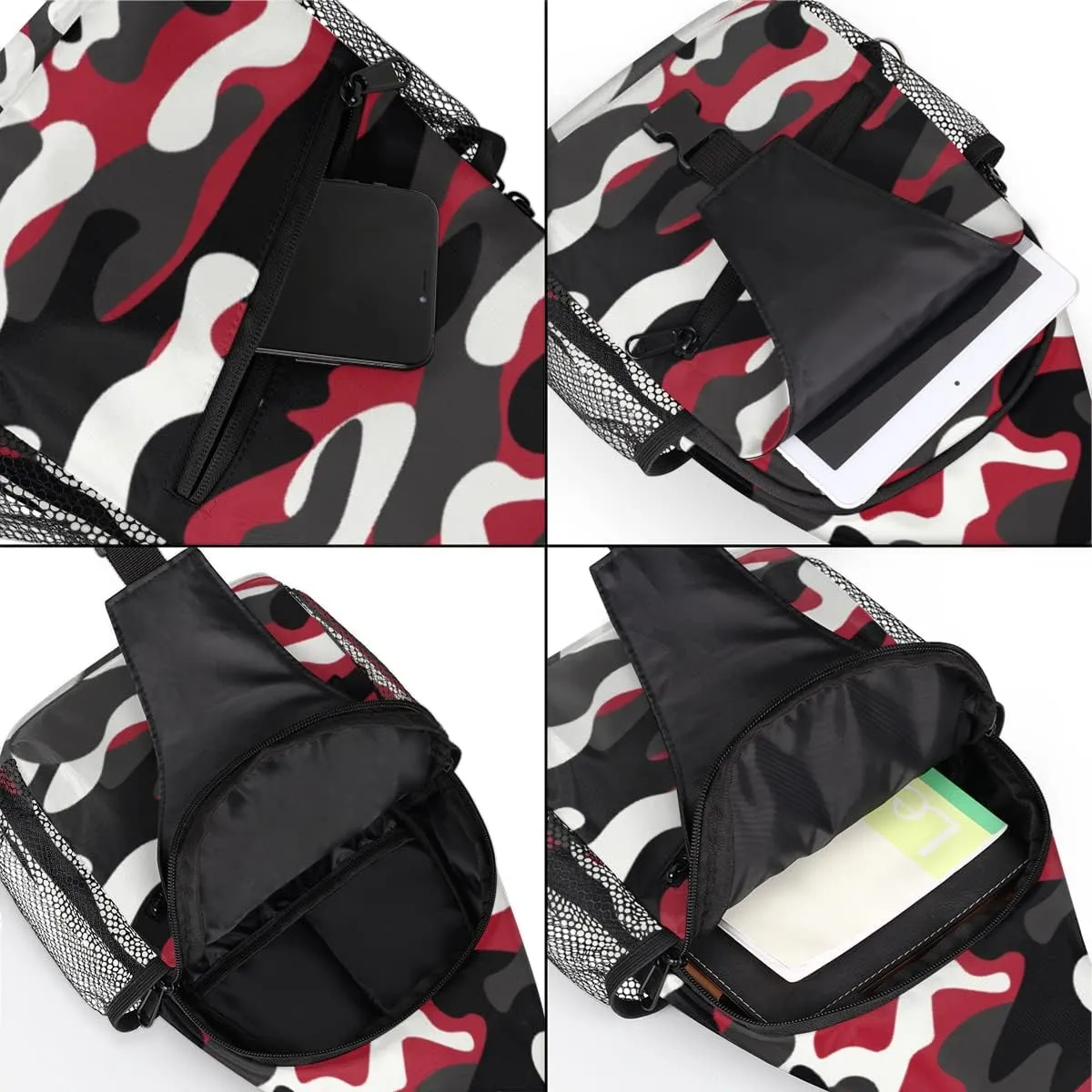 Classic Forest Camo Sling Bag Crossbody Backpack Casual Chest Shoulder Daypacks For Cycling Hiking Travel