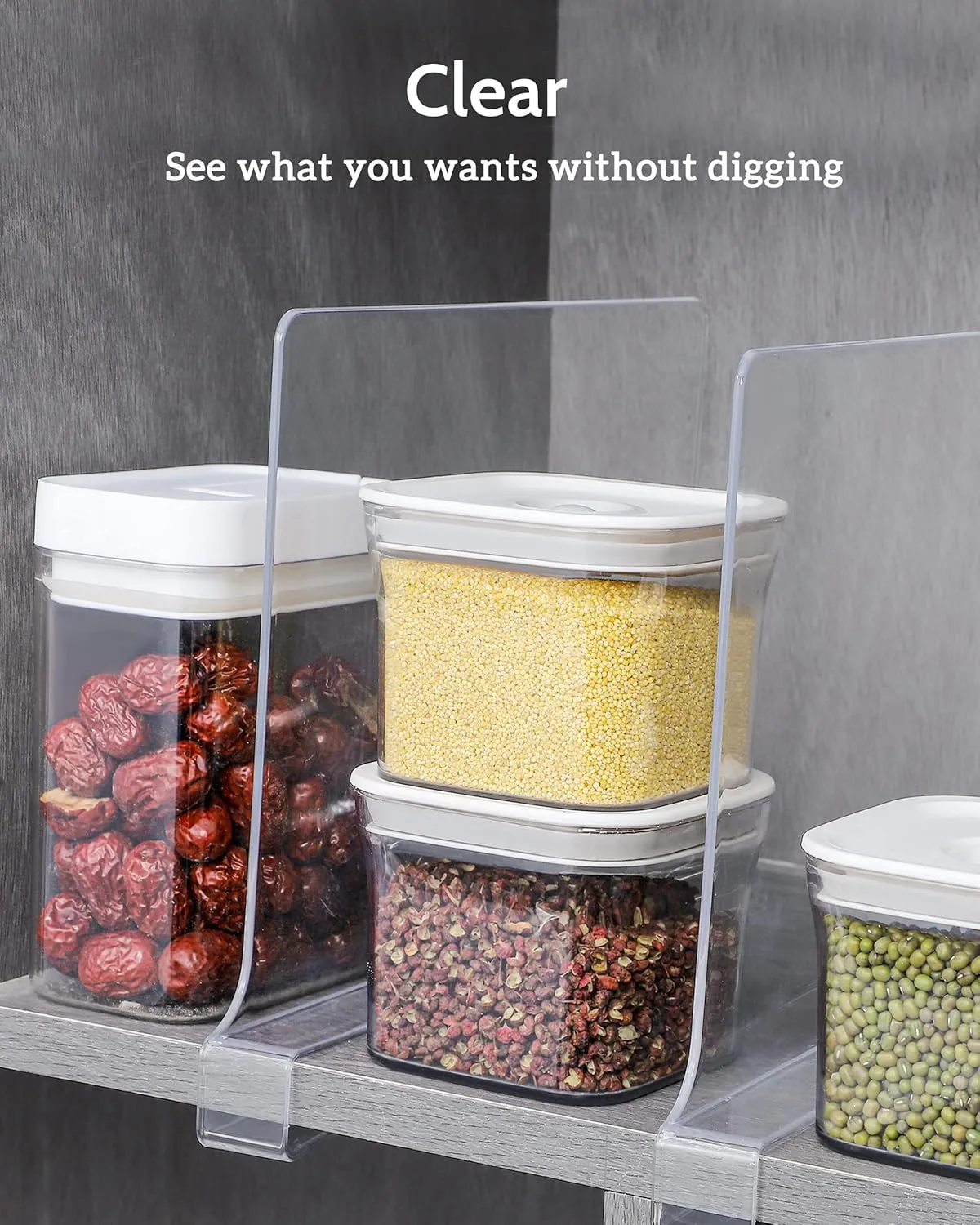 Clear Acrylic Shelf Dividers, Closets Shelf and Closet Separator for Organization in Bedroom, Kitchen and Office Shelves (6 Pack)