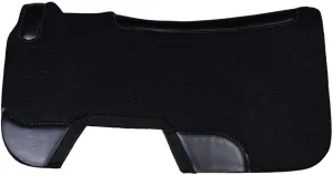 Close Contact Cutout Felt Western Horse Saddle Pad | 3/4" Wool Felt | Spine Relief | Vented Wither | Durable Leather Reinforcement | Size 32" x 32" | Color Black