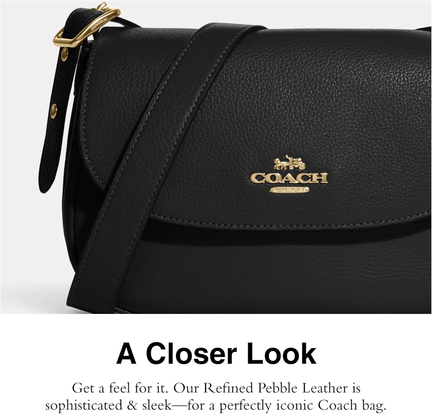 COACH Macie Saddle Bag, Black