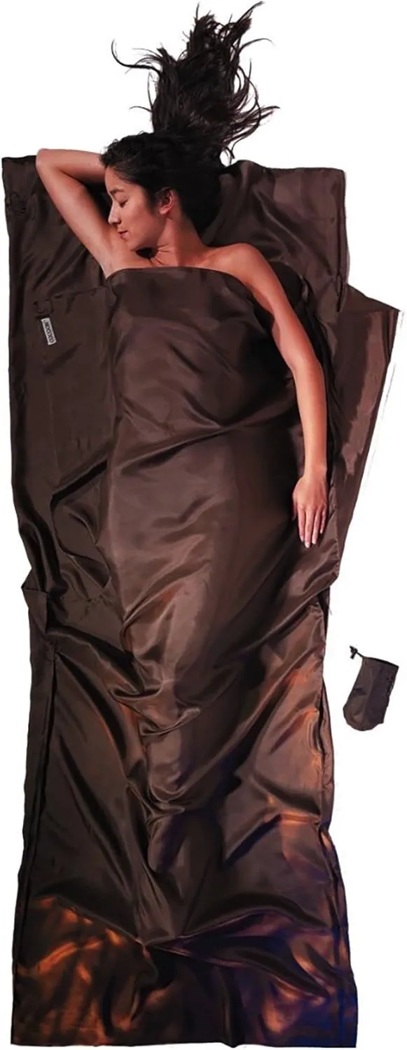 COCOON Premium TravelSheet - Silk Ripstop Rectangular Sleeping Bag Liner for Adults