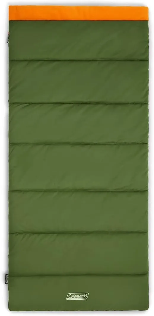 Coleman Big Game 0°F Big & Tall Sleeping Bag, Cold Weather Adult Sleeping Bag with Sherpa & Flannel Lining and 2-Way Zipper, Fits Campers up to 6'5"