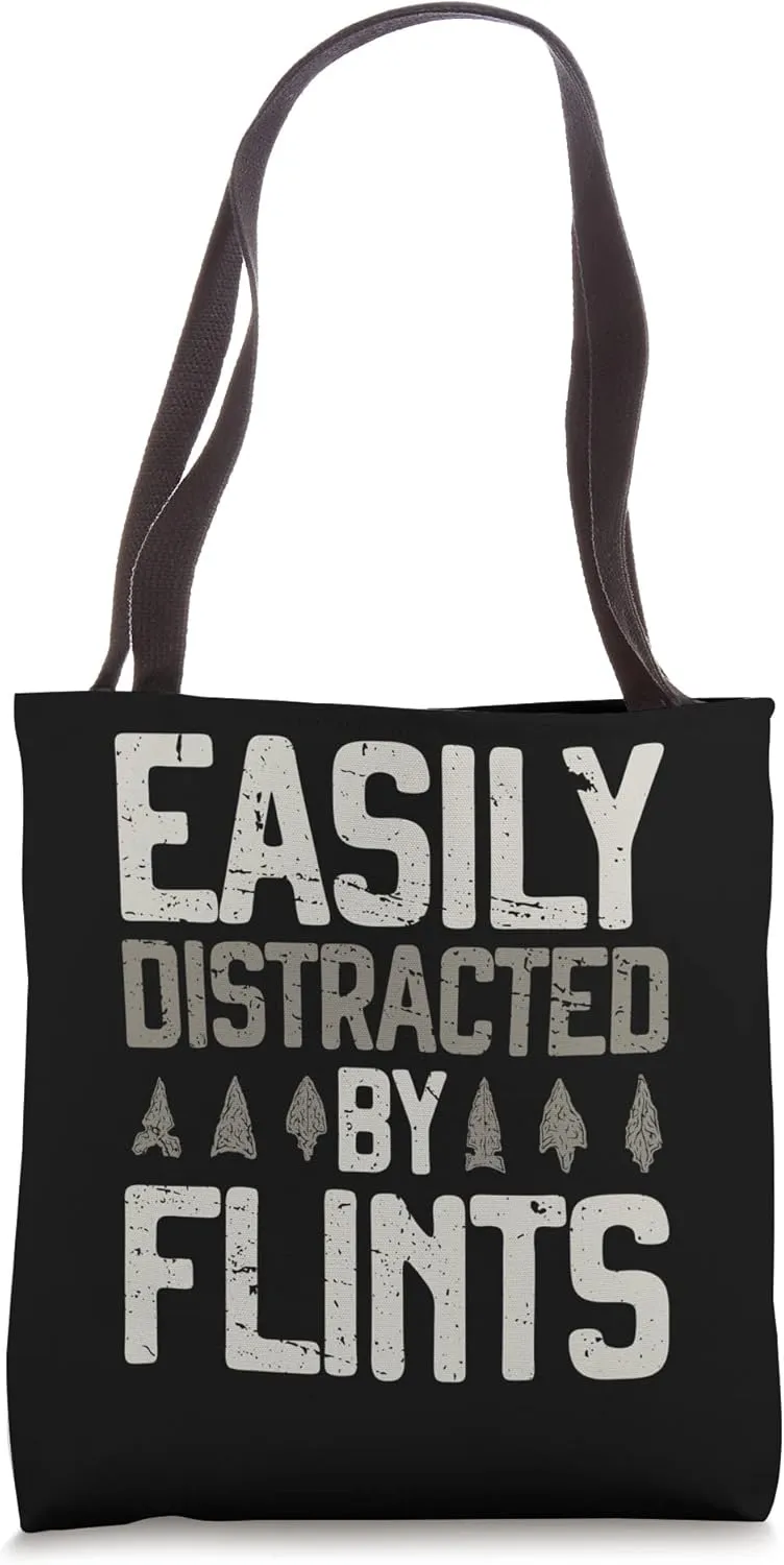 Collecting Flint and Artifact Equipment Flint Knapping Rocks Tote Bag
