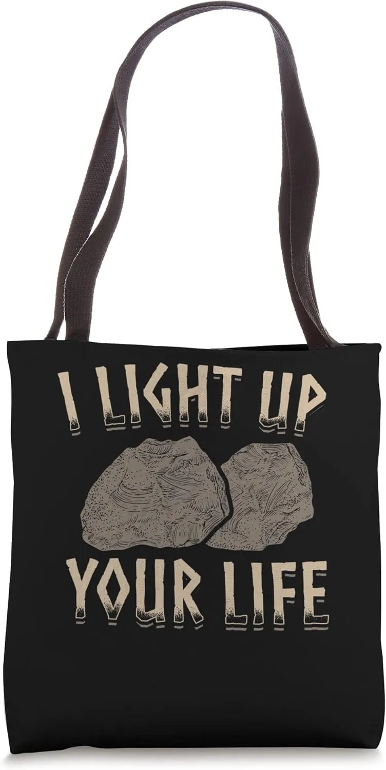 Collecting Flint and Artifact Equipment Flint Knapping Rocks Tote Bag