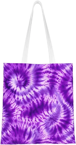 Colorful Rainbow Tie Dye Tote Bag Reusable Shoulder Tote Bag For Women Lady Vacation, Shopping, Work