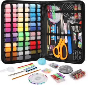 Coquimbo Sewing Kit Gifts for Grandma, Mom, Adults, Kids, Beginner, Home Traveler, Emergency, Professional Sewing Supplies with Tailor Scissors, 38XL Thread, Soft Tape Measure, Sewing Needles etc