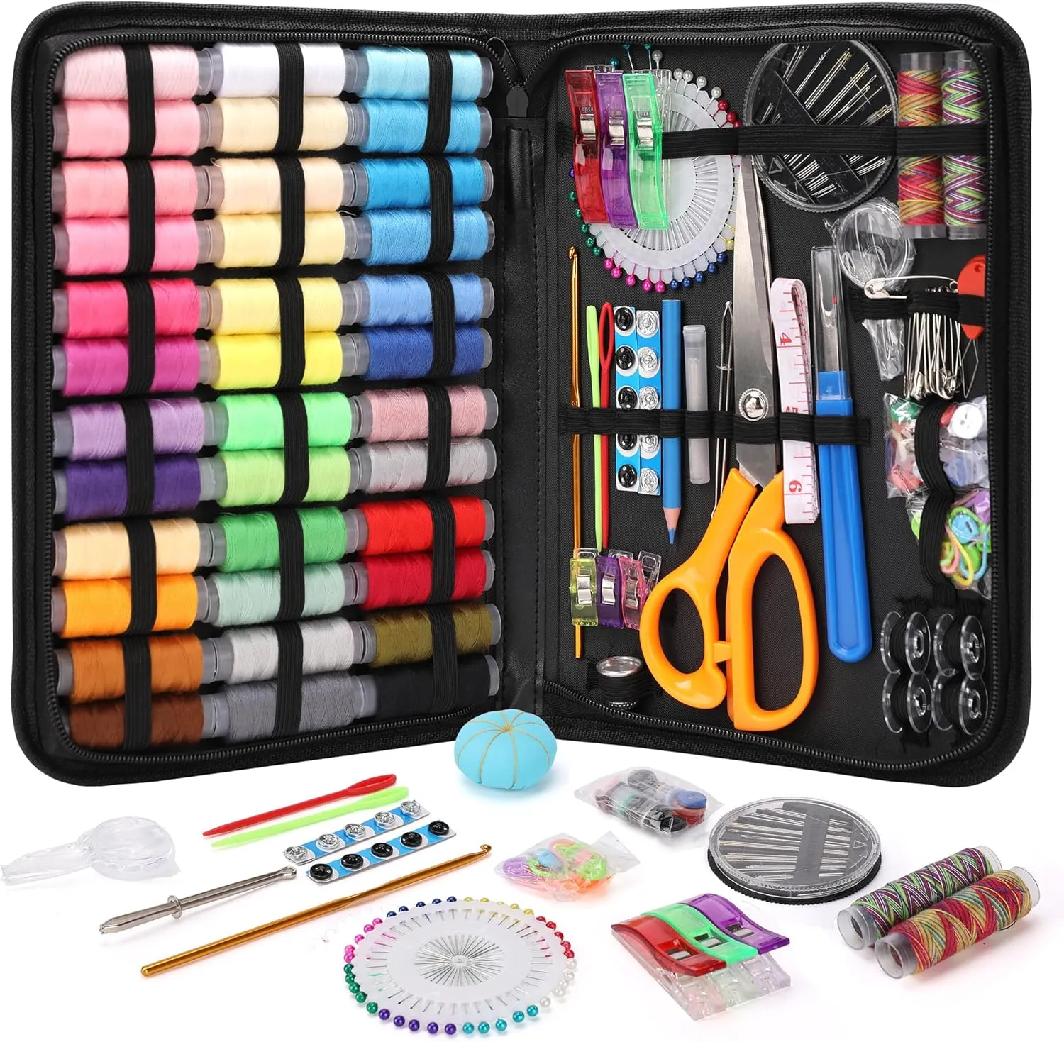 Coquimbo Sewing Kit Gifts for Grandma, Mom, Adults, Kids, Beginner, Home Traveler, Emergency, Professional Sewing Supplies with Tailor Scissors, 38XL Thread, Soft Tape Measure, Sewing Needles etc