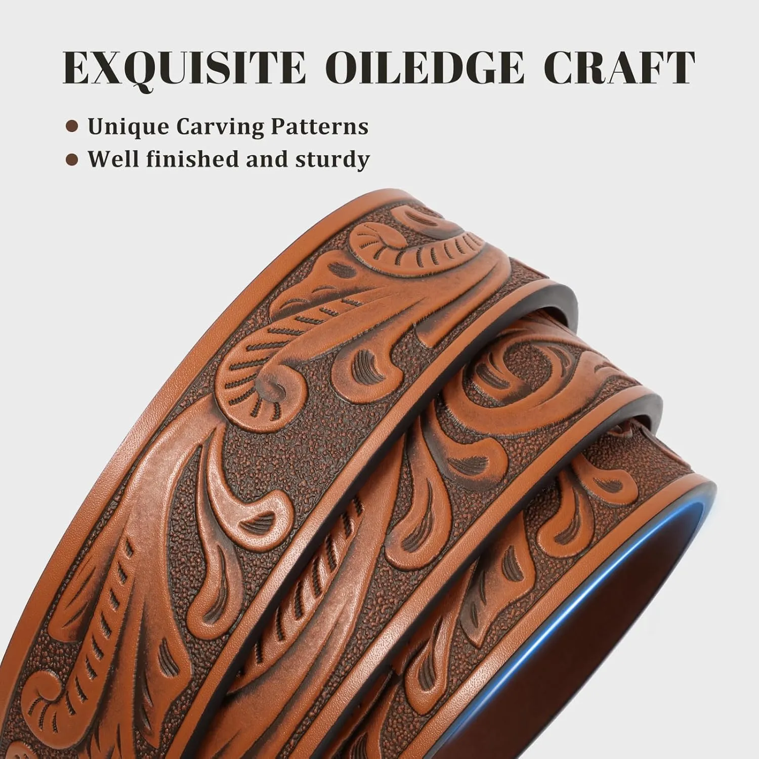 Cowboy Belts for Women Men Western Cowgirl Belts Country Belt Embossed Leather Belt for Gift