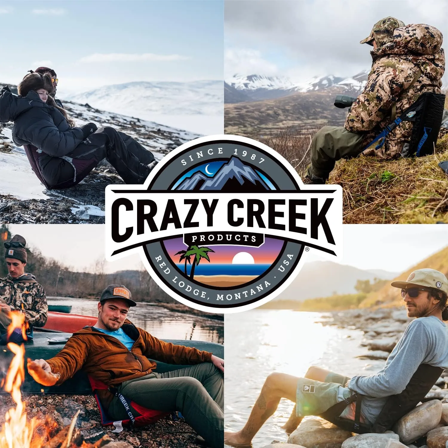 Crazy Creek HEX 2.0 Original Chair for Camping, Stadium Seating & More, Comfort on All Terrains, Adjustable Straps, Compact Design, Water-Resistant,Olive/Slate