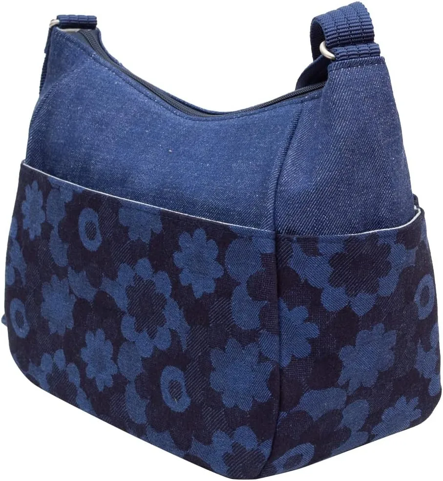 Crearekiki Made in Japan Shoulder Bag Women's Lightweight Okayama Denim Margaret Shoulder Mother Birthday Gift DJ-13mus (dark navy)