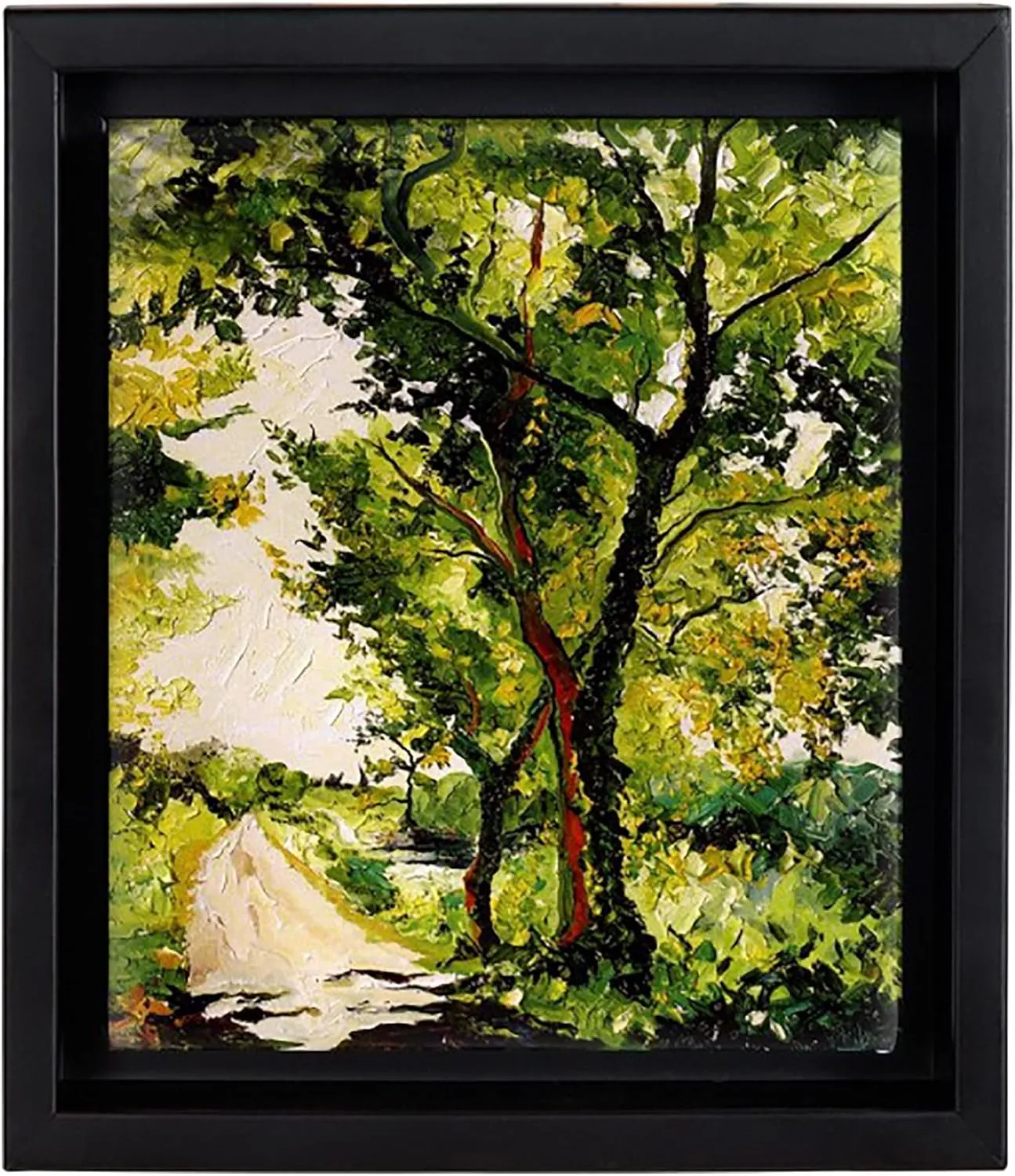 Creative Mark Illusions Floater Frame For 3/4" Deep Canvases - 12x12 Black - Ideal for Galleries and Home Decor - Wood Float Frame for Canvas Paintings- Complete Hanging Hardware