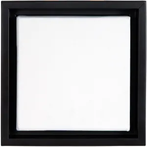 Creative Mark Illusions Floater Frame For 3/4" Deep Canvases - 12x12 Black - Ideal for Galleries and Home Decor - Wood Float Frame for Canvas Paintings- Complete Hanging Hardware
