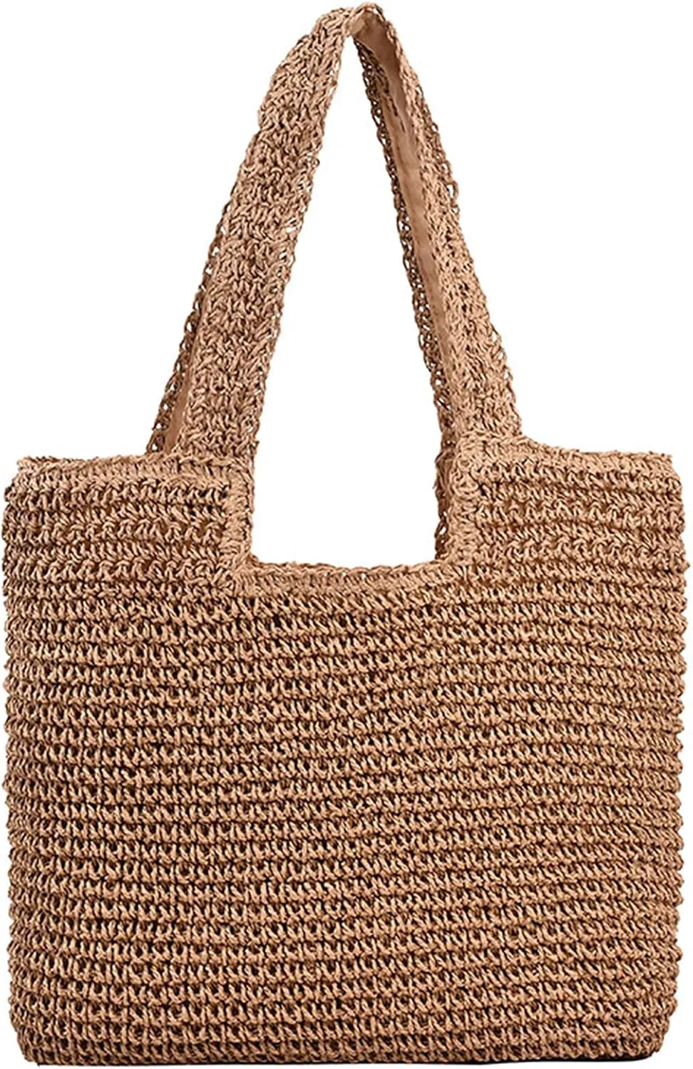 Crescent Straw Shoulder Handbag for Women Summer Beach Tote Raffia Woven Purse Hobo Underarm Bag 2025