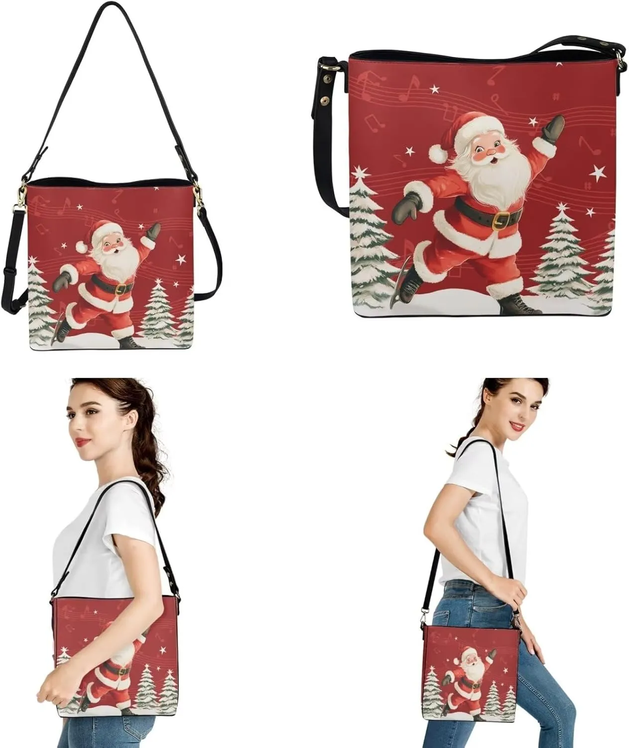 Crossbody Bag Set 2 Pieces Saddle Bags Satchel Bags for Women Car Key Fob Cover