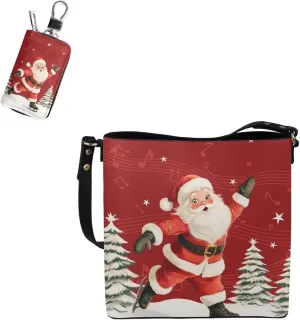Crossbody Bag Set 2 Pieces Saddle Bags Satchel Bags for Women Car Key Fob Cover