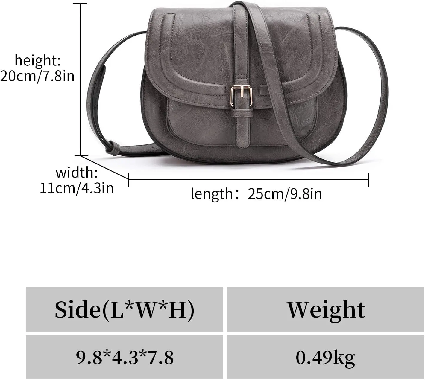 Crossbody Bags for Women Small Over the Shoulder Saddle Purses Leather Shoulder Bag Travel Satchel Handbags (Brown-S)