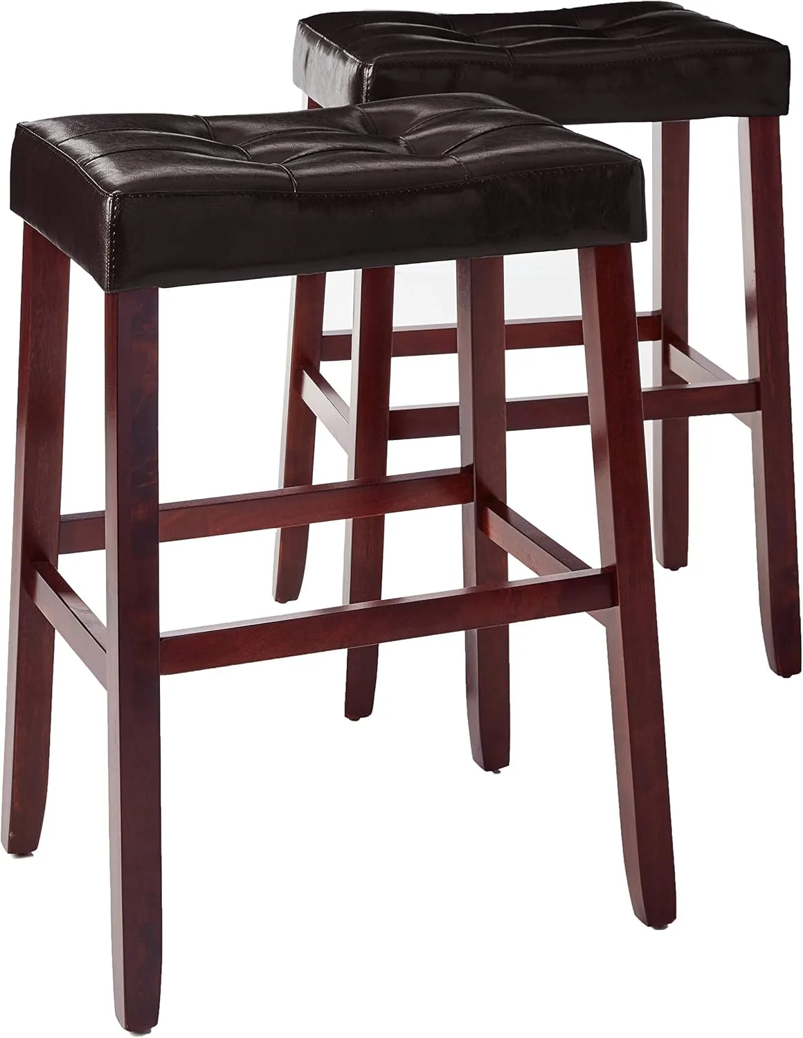 Crown Mark 2987 Kent Saddle Chair, Espresso, 2 Per Box