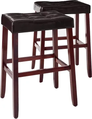 Crown Mark 2987 Kent Saddle Chair, Espresso, 2 Per Box