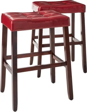 Crown Mark 2987 Kent Saddle Chair, Red, 2 Per Box