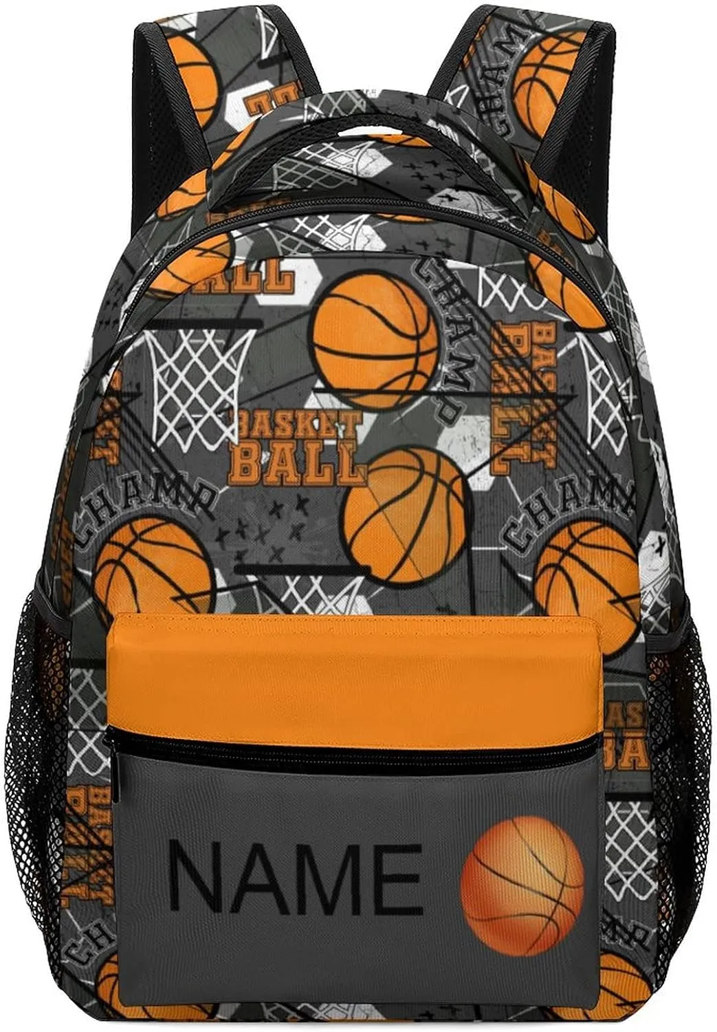 Custom Basketball Sport Backpack Personalized Name Text Backpack Daypacks Customized BookBags School Bag for Student Boys Girls